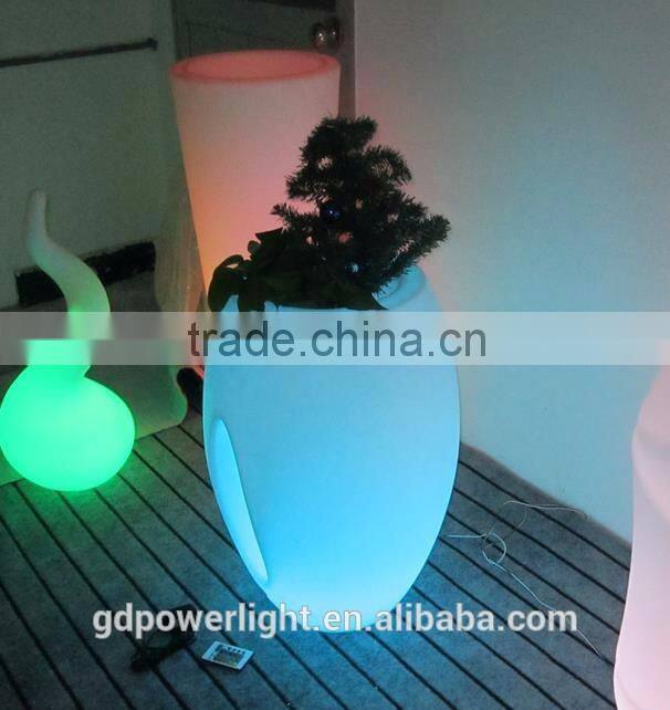 New PE plastic Flowerpot with LED light YXF-4667