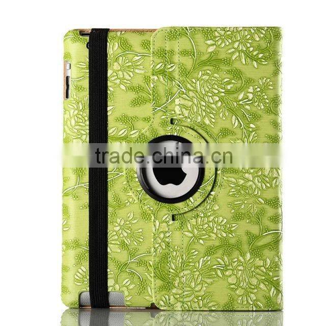 Flower 360 rotate stand leather case For iPad 6