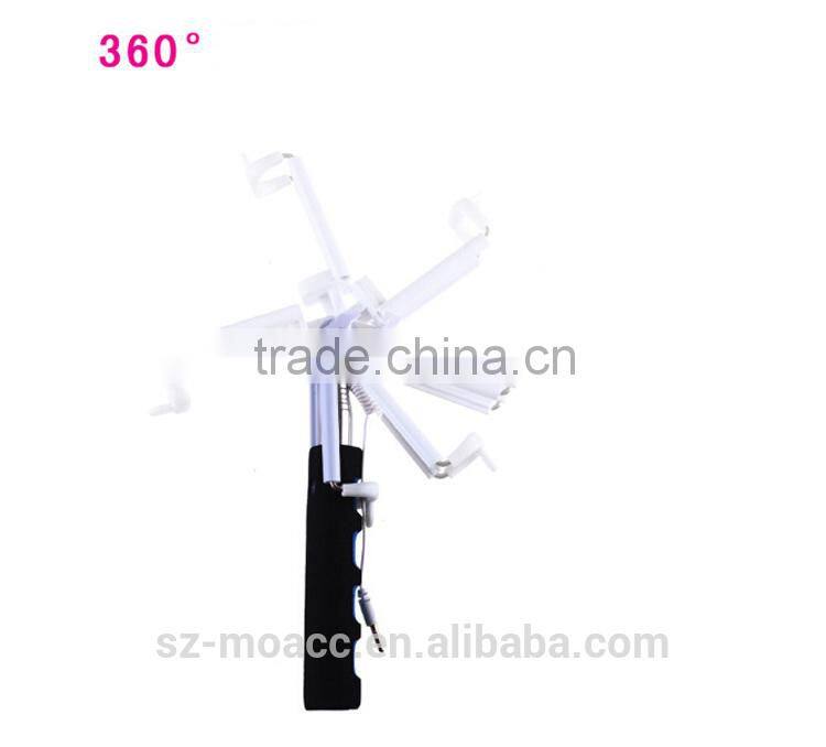 Factory price Wired Monopod selfie stick with cable