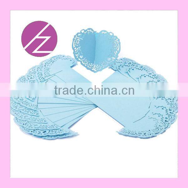 Wholesale cheap 2015 wedding paper crafts,laser cut wedding purple napkin rings MJ-32