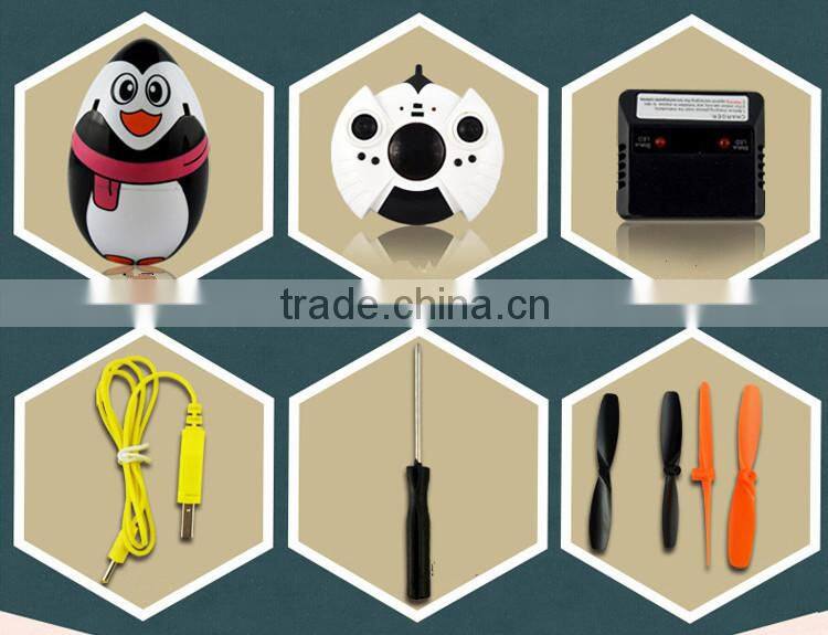 New model 4ch 6 axis rc Quadcopter 7.9 cm Cute Cartoon flying egg toy