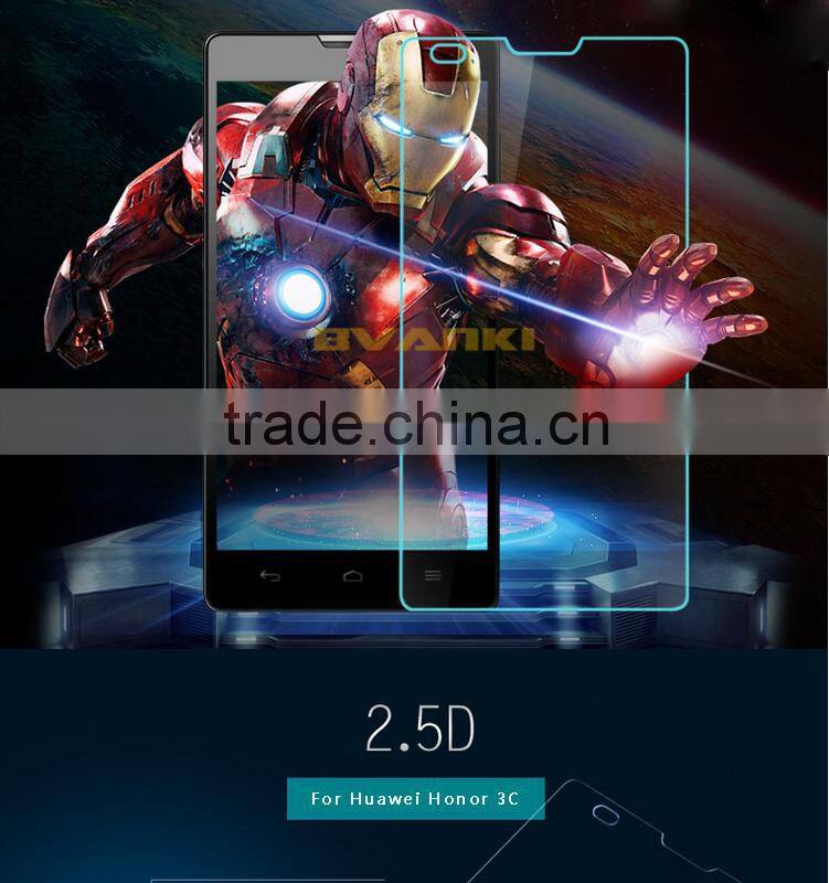 hot new products for 2015 Waterproof tempered glass screen protector for Huawei honor 3C screen protector