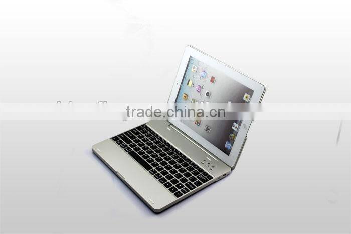 Power bank wireless Bluetooth keyboard case for iPad234 with 4000mah battery,rechargable folio calmshell Bluetooth keyboard