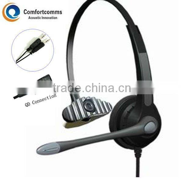 Comfortable noise cancelling computer headphone for call center HSM-900RPQDJ3.5D