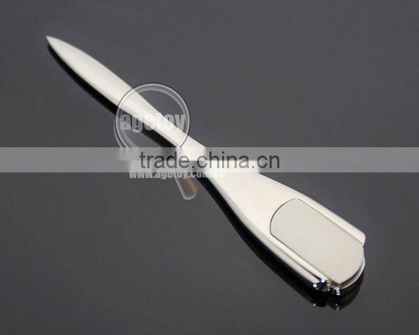 Zinc Alloy High Polished Promotional Blank Silver Color Metal Manual Letter Opener