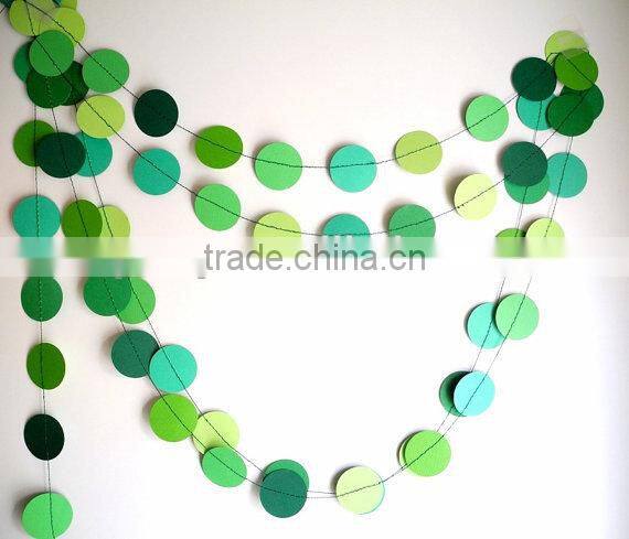 HOT!purple circle paper garland for home baby show decorations
