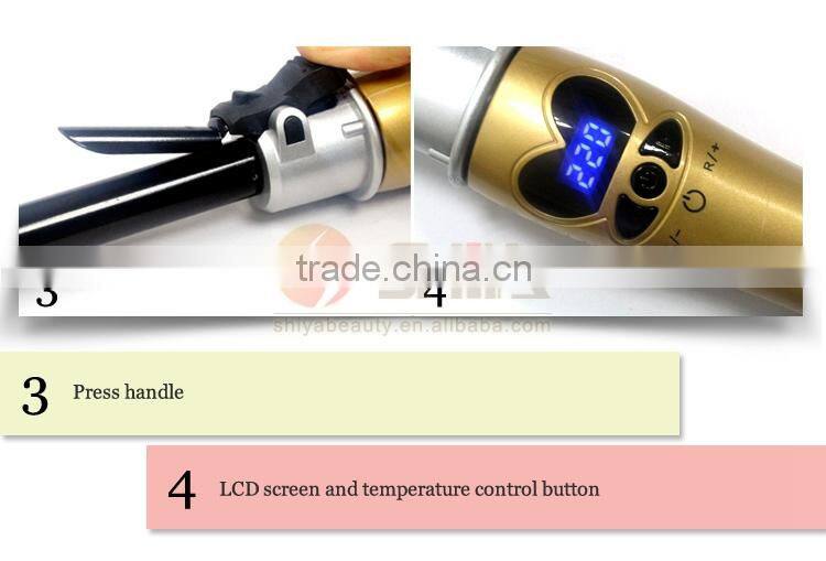 pro magic styling auto steam lcd display infrared ceramic hair curler curling small wave machine