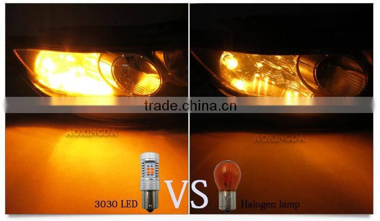 China Auto LED bulb lamp 1156 BA15S BAU15S PY21W 3030 14SMD 900 lumen