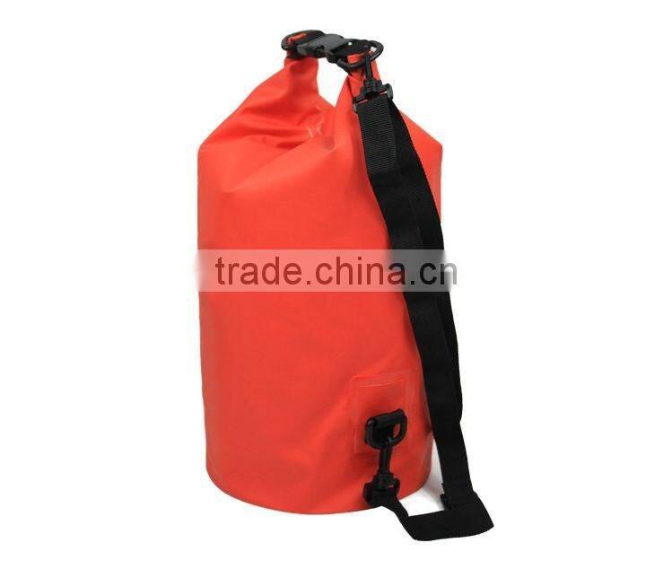Outdoor 5L 10L 15L 20L 30L 40L 500D PVC tarpaulin waterproof dry bag with strap