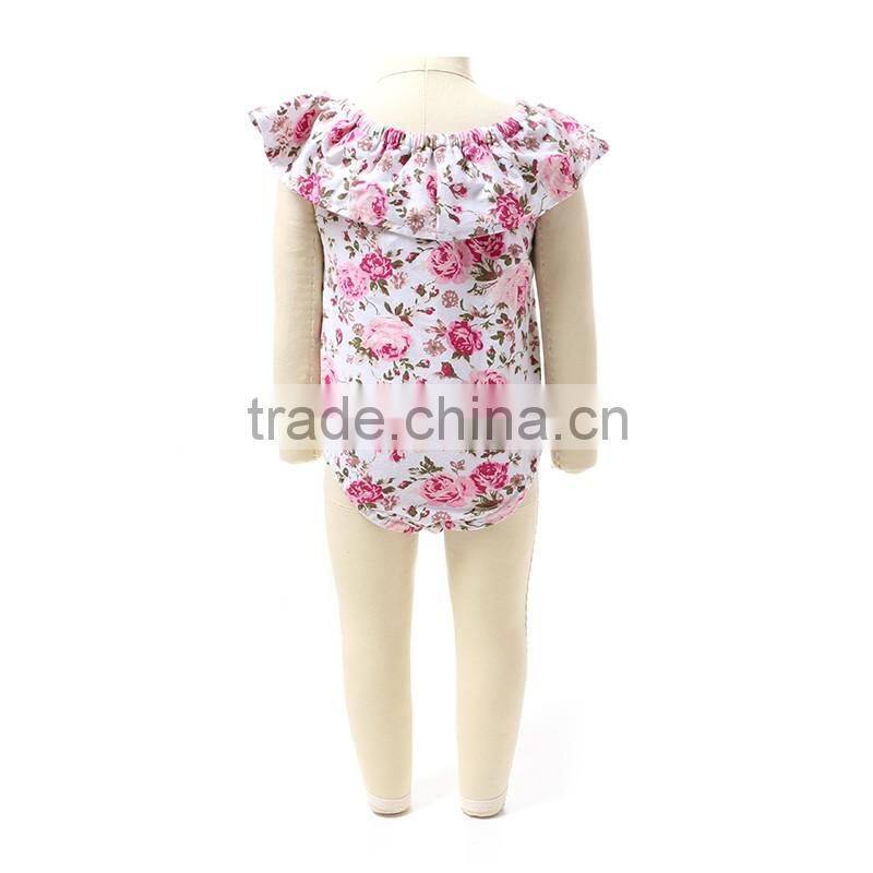 2016 Wholesale Vintage Soft Cotton Sleeveless Baby Rompers With Bow For toddler girls