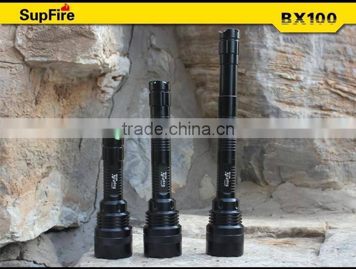 BX100 flashlight XML2 T6 LED long tactical camping torch self defense rechargeable 18540 batteries emergency flash light