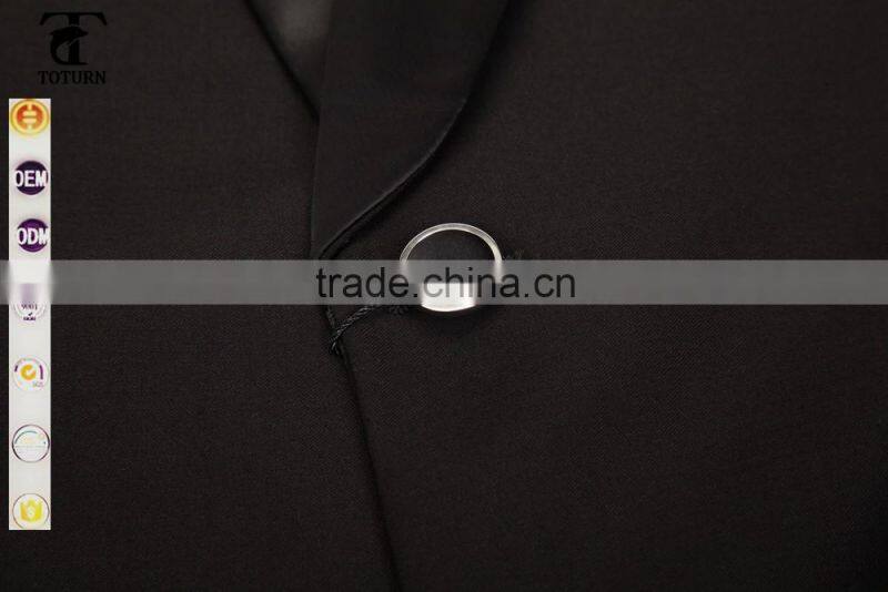 latest custom made design man western style formal party tuxedo with black satin shawl lapel suits for men