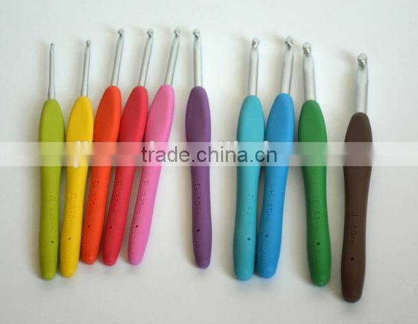 9pcs/11pcs Colorful Metal Crochet Hook Set Aluminum knitting needle set