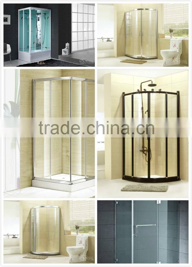 Toughened 5mm bathroom sliding glass door
