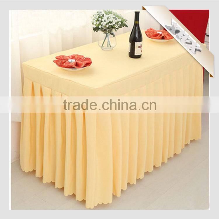 2015 Cheap and Hot Sale 100%Polyester Banquet White Table Cloth