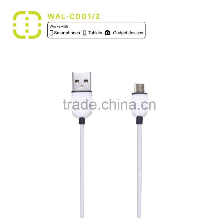 walnut 2.0 micro USB cable with ABS housing/ROHS passed