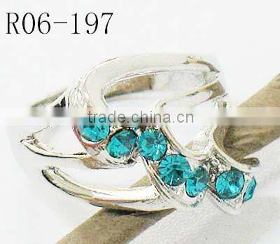 2015 fashion white paint wholesale black funny ring design animal head ring