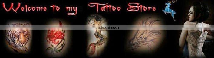 R100465 Men Head Tattoo Black T-shirt