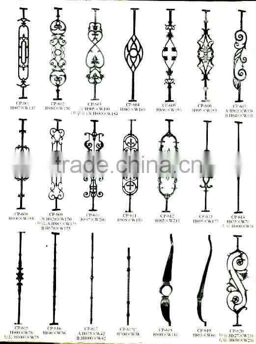 Top-seling hand forged wrought iron gate parts LB06-F-F-0035