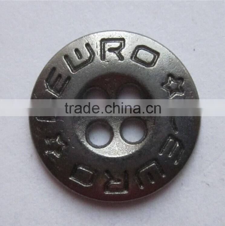 4 holes alloy metal button for shirts
