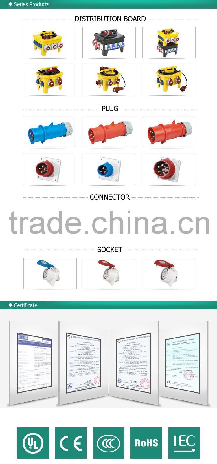 24 way mobile types of IP97 waterproof box with plug&socket or power electrical junction box price