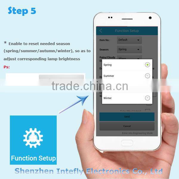 smart cellphone bluetooth control 20W all in one solar led street light for sale