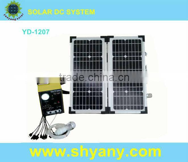 10W 7AH solar off grid system, mini solar DC lihting system
