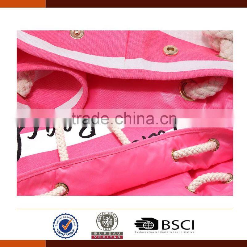 New Design Fashion Canvas Beach Bag for Ladies