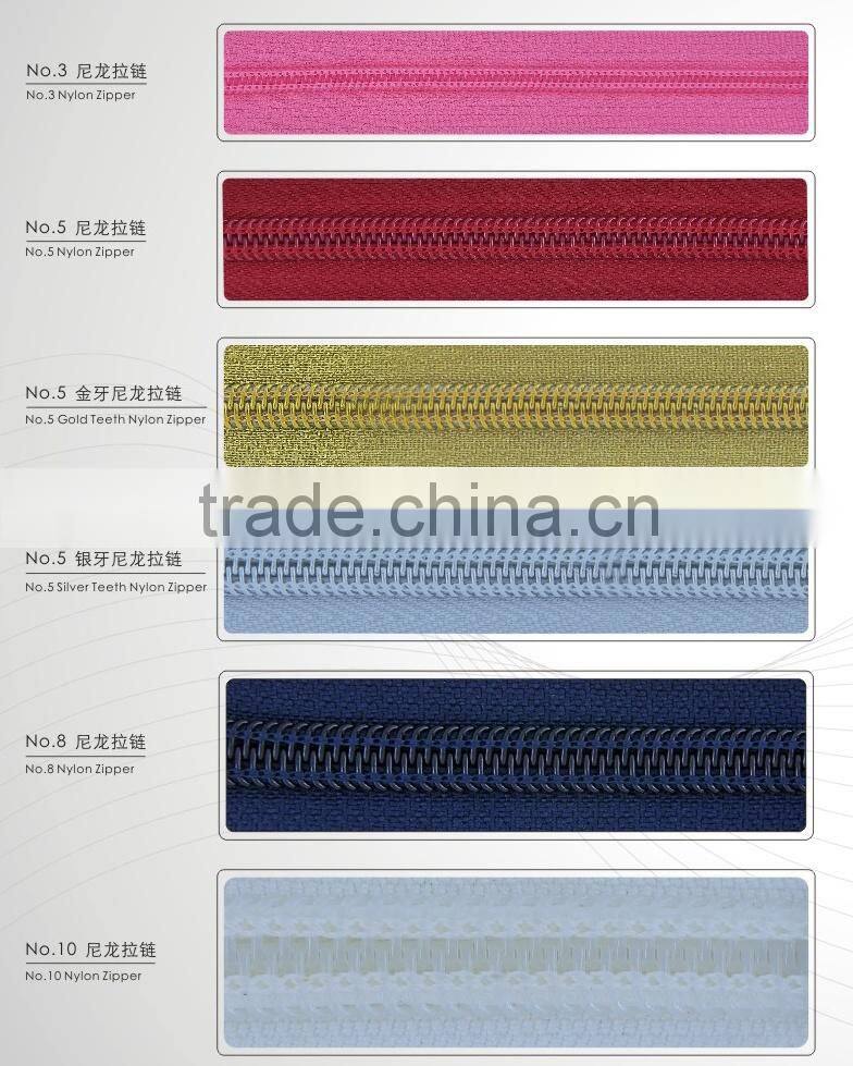 RORO14111201No.5 red invisible zipper with decorative pulls for skirt