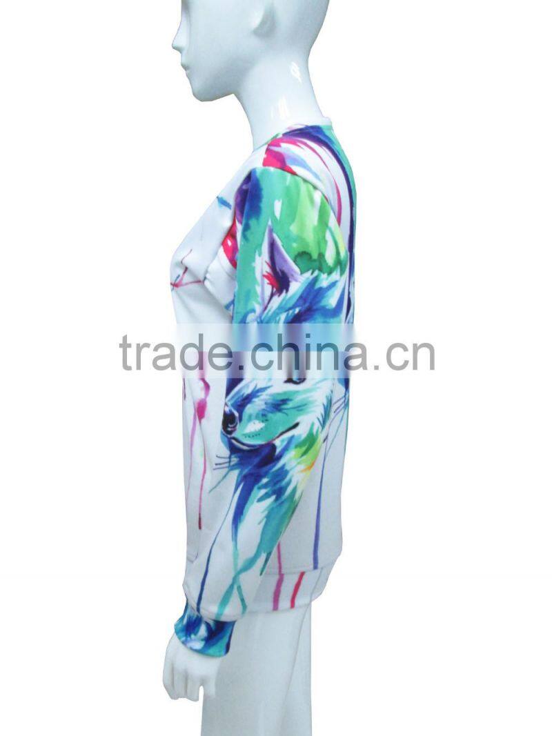 custom women sweatshirt with fancy long sleeve,women sweatshirt for lady