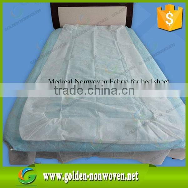 white color/blue color hospital gown nonwoven fabric sms 35gr & disposable nonwoven bed sheet