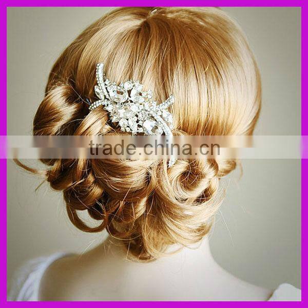 Luxurious rhinestone hair clip with pearl manufacturers China supplier BY 1879