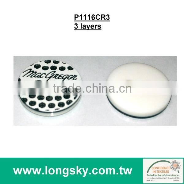 (#P1292-07) eco friendly customized fashion designer colourful round resin clothing button