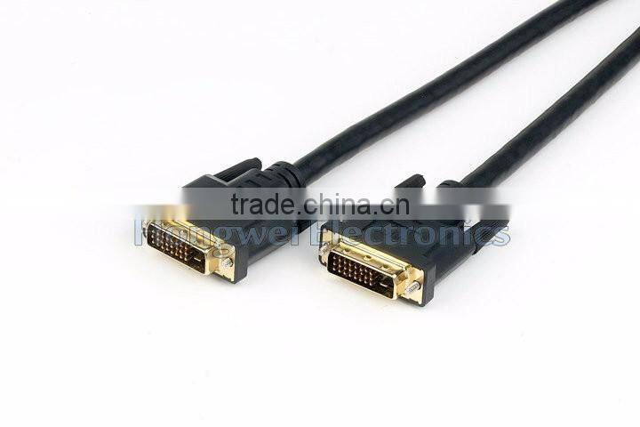 Blue-rays player HDTV digital cables video wire customized gold plated DVI cables