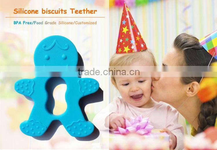 Golden Herringbone Shape Baby Teether Chew Toy Teether Non Toxic Silicone