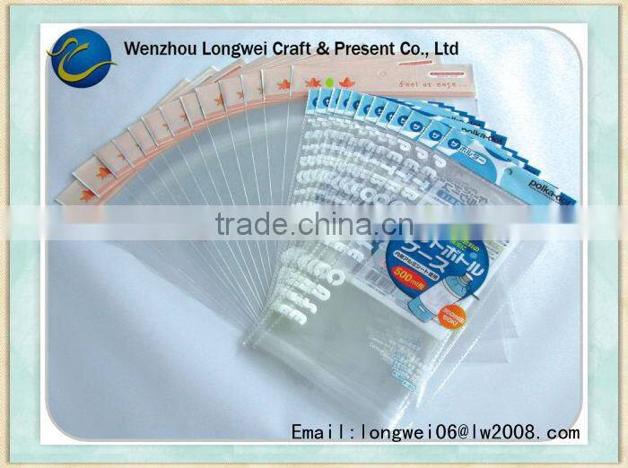 cheap custom self adhesive opp bag/opp bag with header