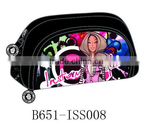 Satin printing lady's purse ,women purse