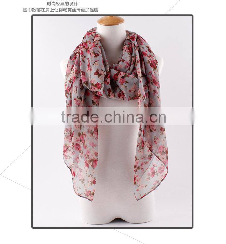 Wholesale Cheap Poly Chiffon Scarf,Lady Scarf,Fashionable gaze de paris scarf