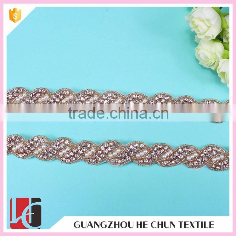 HC-4693-1 Hechun Fashion Pearl Trim for Weddingdress