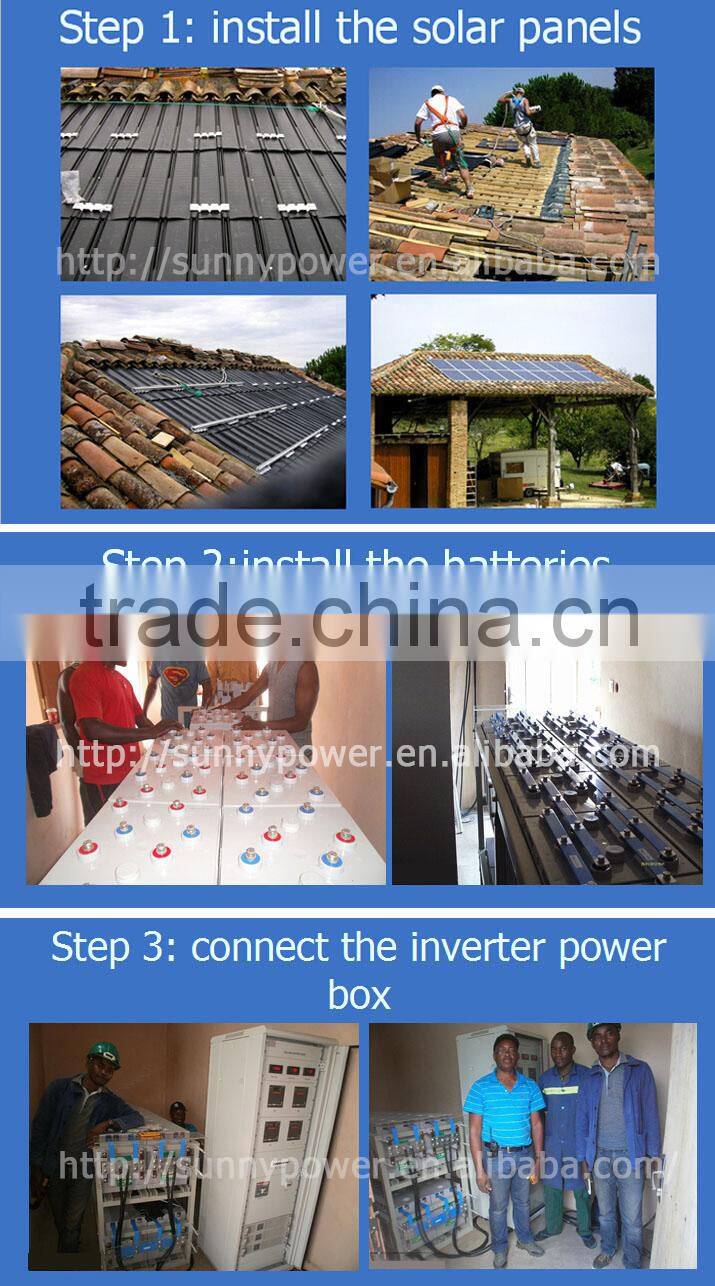 220V/380V SunnyPower high quality home use blue 5kw solar system