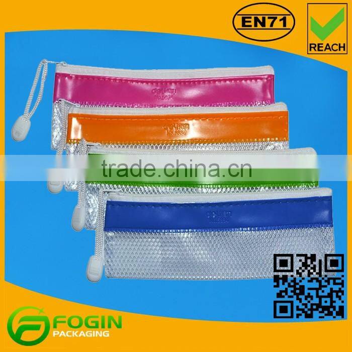 Popular Cheap Plastic Different Colors Pencil Case With Zipper