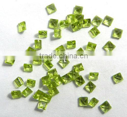 Wholesale loose Rough Peridot Princess Cut Gemstone, AAA Quality Gemstone