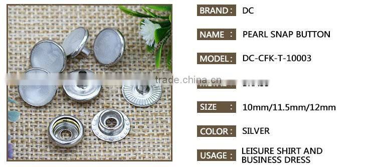 Silver Button Metal Fastenings for Clothes with Inlaided Diamond,Snap Fastener for Coat