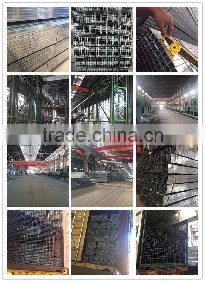 factory welded erw galvanized rectangular steel pipe