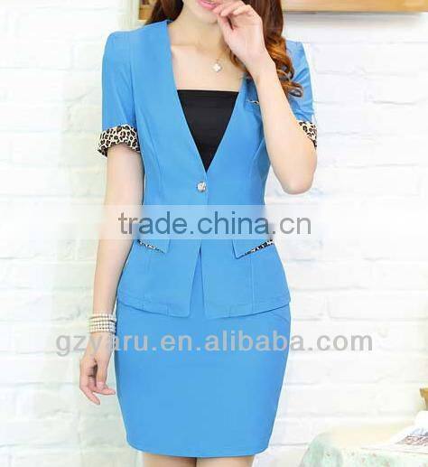 Womens Short Bazer with Skirts Set Fashion Summer Blazer