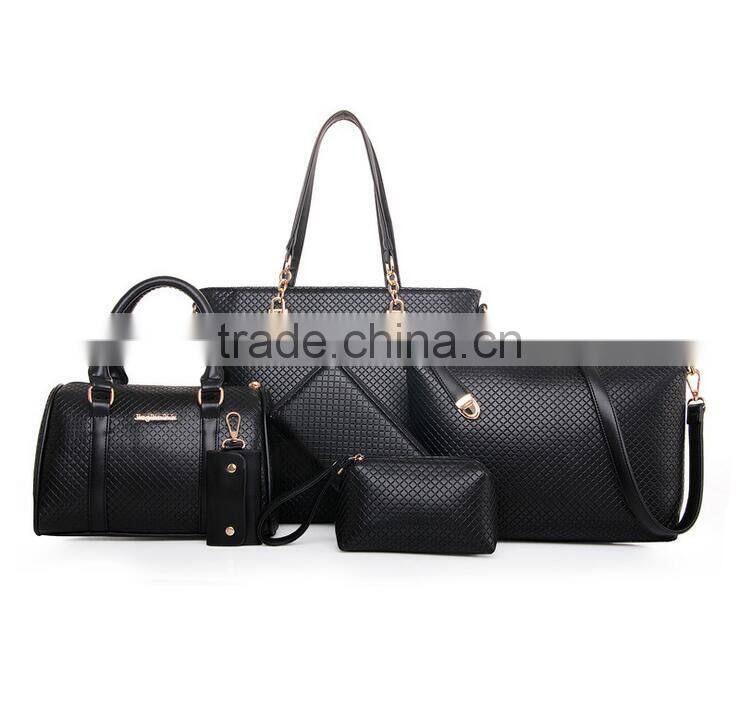 Best Seller New Pattern 6pcs Synthetic Leather Ladies Handbag Online Shopping