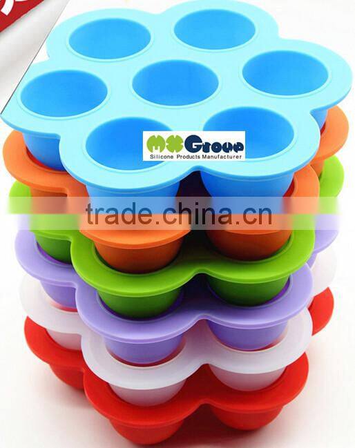 silicone baby food container With Silicone Clip On Lid BPA Free