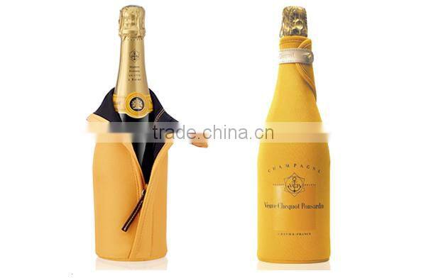 novelty neoprene wine bottle holder beer cooler sleeve with hook
