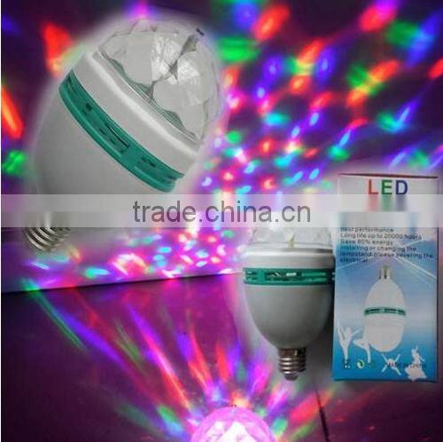Hot Selling B22/E27 Crystal Rotating Led bulb