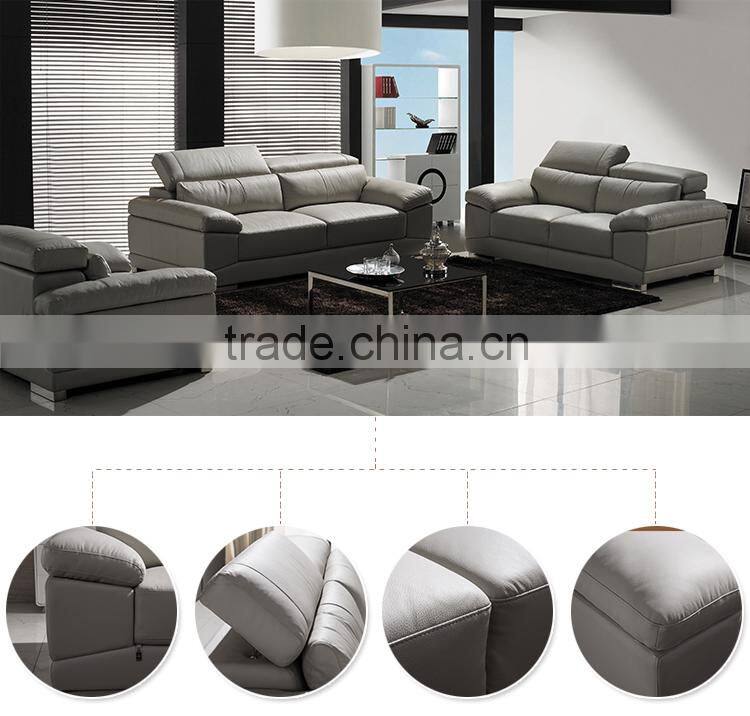 Oriental 100% top grain leather sofa set 3 2 1 for living room